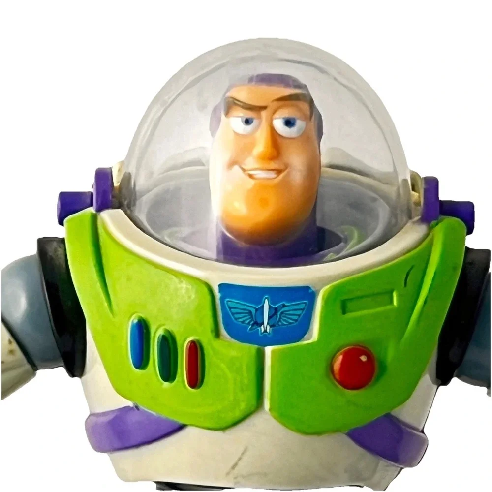 Disney Pixar Toy Story Buzz Lightyear Talking Coin Bank Works Thinkway Vintage